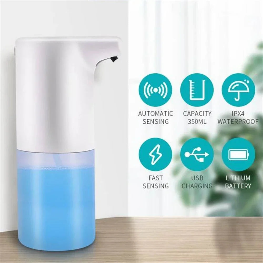 Automatic Touchless Foam Soap Dispenser, 350ml Infrared Sensor, 2000mAh Type-C Rechargeable for Bathroom - product view 2