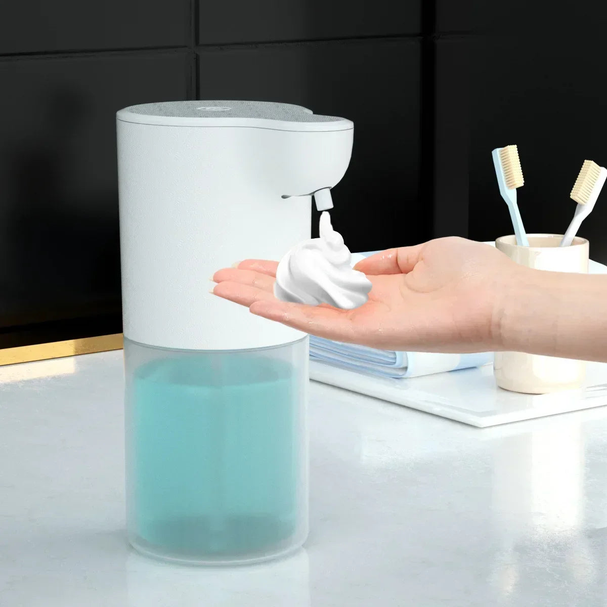 Automatic Touchless Foam Soap Dispenser, 350ml Infrared Sensor, 2000mAh Type-C Rechargeable for Bathroom - product view 4