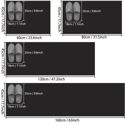 Anti-Slip Rubber Kitchen Mat, Solid Indoor Floor Runner for Bathroom, Bedroom, Doorway and Kitchen in 4 Sizes - product view 4
