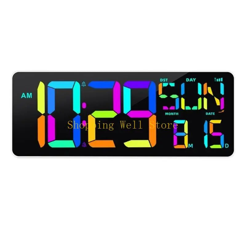 modern digital wall clock - product view 3