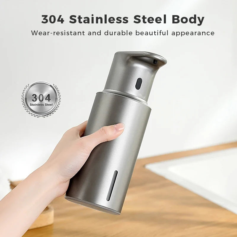 Automatic Soap Dispenser, 480 ml Sensor Hand Sanitizer and Body Wash Dispenser, Lithium Battery, Black, White or Silver - product view 5