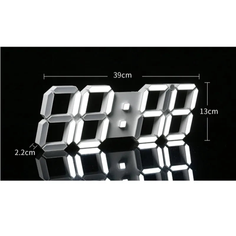 modern digital wall clock - product view 3