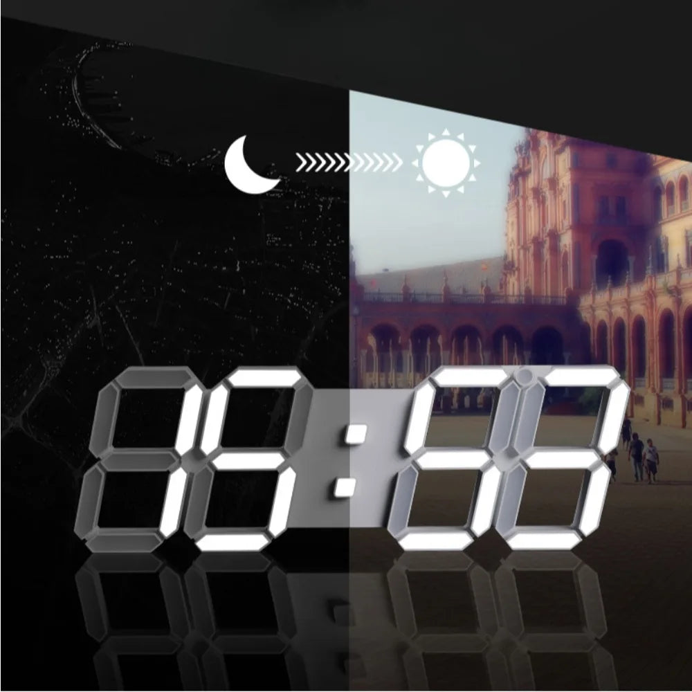 modern digital wall clock - product view 4