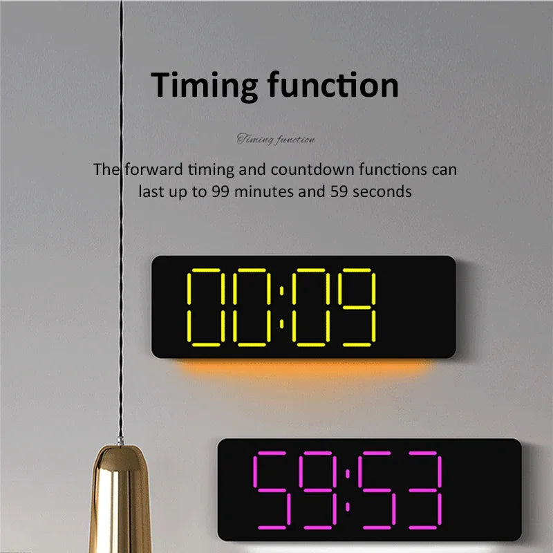 modern digital wall clock - product view 4