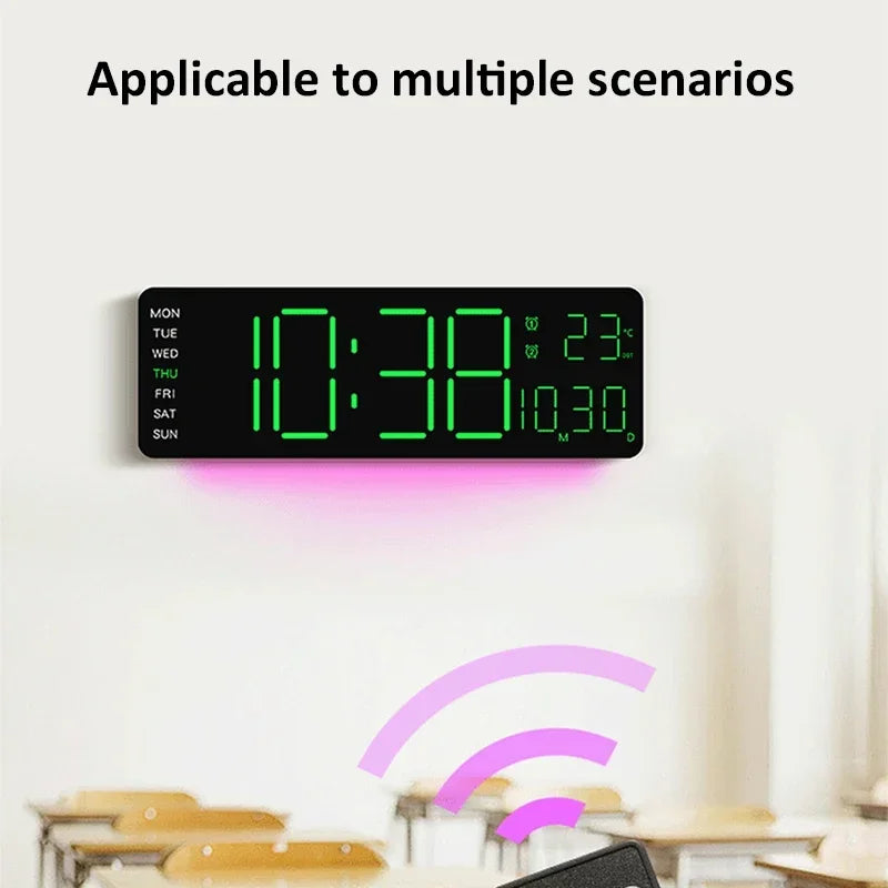 modern digital wall clock - product view 5