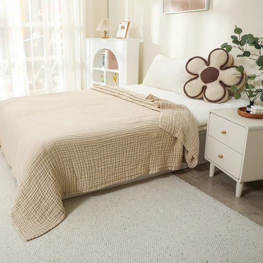 100% Cotton Throw Blanket, Lightweight Breathable Six-Layer Summer Blanket for Sofa, Bed, Travel and Picnic - product view 1