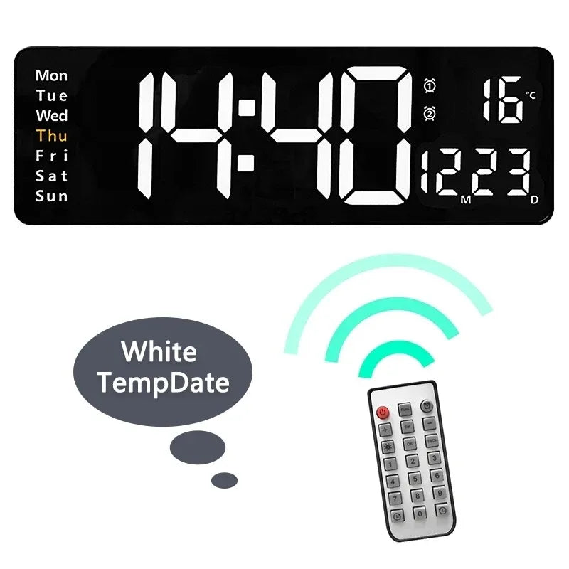 modern digital wall clock - product view 3