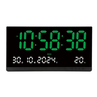 21-Inch Digital Wall Clock, LED Calendar, Temperature Display, 12/24-Hour Format, Adjustable Brightness, USB Powered - product view 1