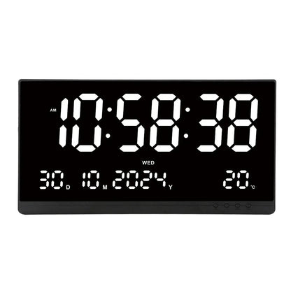 21-Inch Digital Wall Clock, LED Calendar, Temperature Display, 12/24-Hour Format, Adjustable Brightness, USB Powered - product view 4