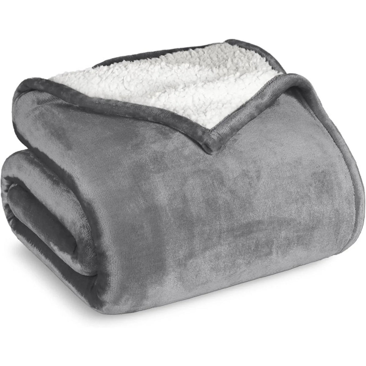 Reversible Sherpa Fleece Throw Blanket, Plush Dual-Sided Plaid Design, 100% Polyester, 130x150cm or 150x200cm - product view 3