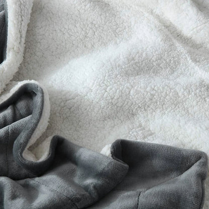 Reversible Sherpa Fleece Throw Blanket, Plush Dual-Sided Plaid Design, 100% Polyester, 130x150cm or 150x200cm - product view 6