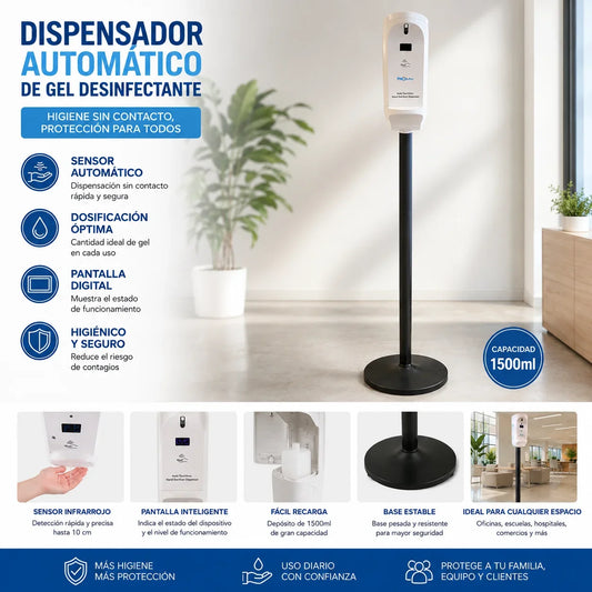 Automatic Soap Dispenser, 1500 ml Contactless Infrared Gel, Soap and Foam Dispenser with Stand for Offices and Schools - product view 1