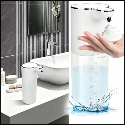 Automatic Foam Soap Dispenser, 400 ml Touch-Free Sensor, USB Rechargeable, IPX5 Waterproof, Countertop or Wall-Mountable - product view 2