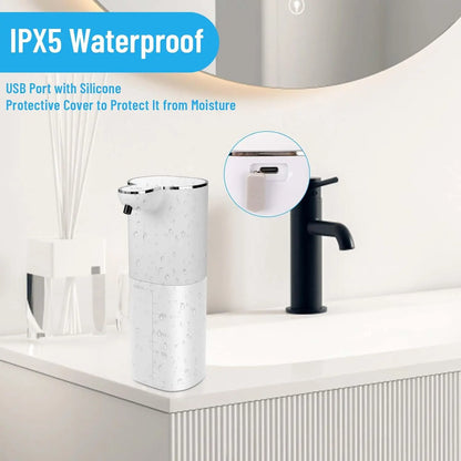 Automatic Foam Soap Dispenser, 400 ml Touch-Free Sensor, USB Rechargeable, IPX5 Waterproof, Countertop or Wall-Mountable - product view 3