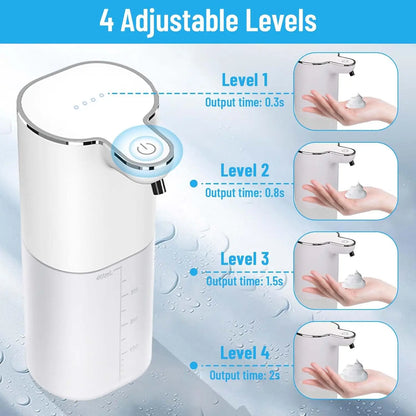 Automatic Foam Soap Dispenser, 400 ml Touch-Free Sensor, USB Rechargeable, IPX5 Waterproof, Countertop or Wall-Mountable - product view 6