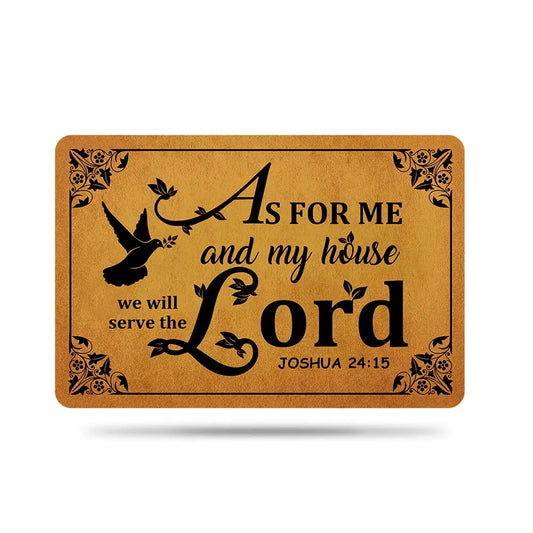 Rubber Doormat, Non-Slip Waterproof Printed Solid Pastoral Floor Mat in 23.6x15.7 or 18x30 Inch Sizes - product view 1