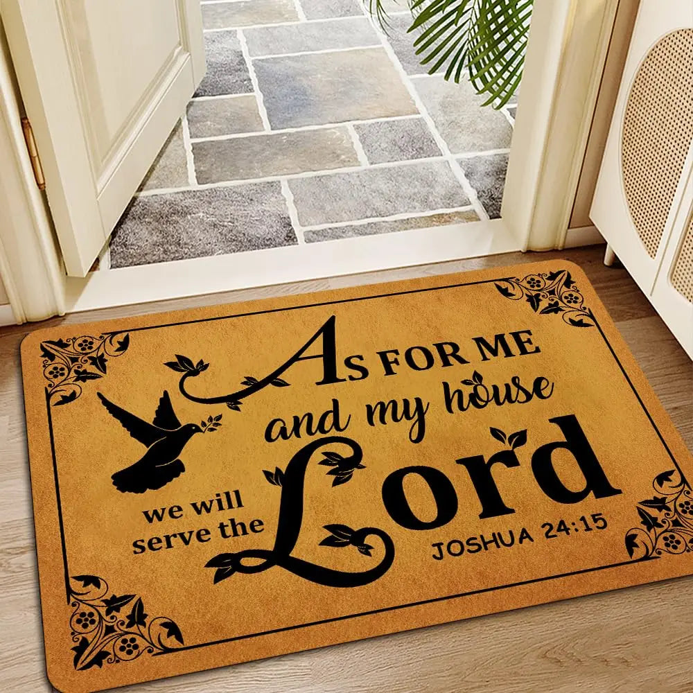 Rubber Doormat, Non-Slip Waterproof Printed Solid Pastoral Floor Mat in 23.6x15.7 or 18x30 Inch Sizes - product view 2