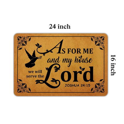 Rubber Doormat, Non-Slip Waterproof Printed Solid Pastoral Floor Mat in 23.6x15.7 or 18x30 Inch Sizes - product view 3
