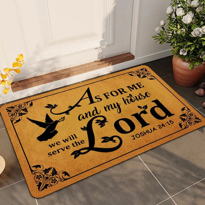 Rubber Doormat, Non-Slip Waterproof Printed Solid Pastoral Floor Mat in 23.6x15.7 or 18x30 Inch Sizes - product view 4