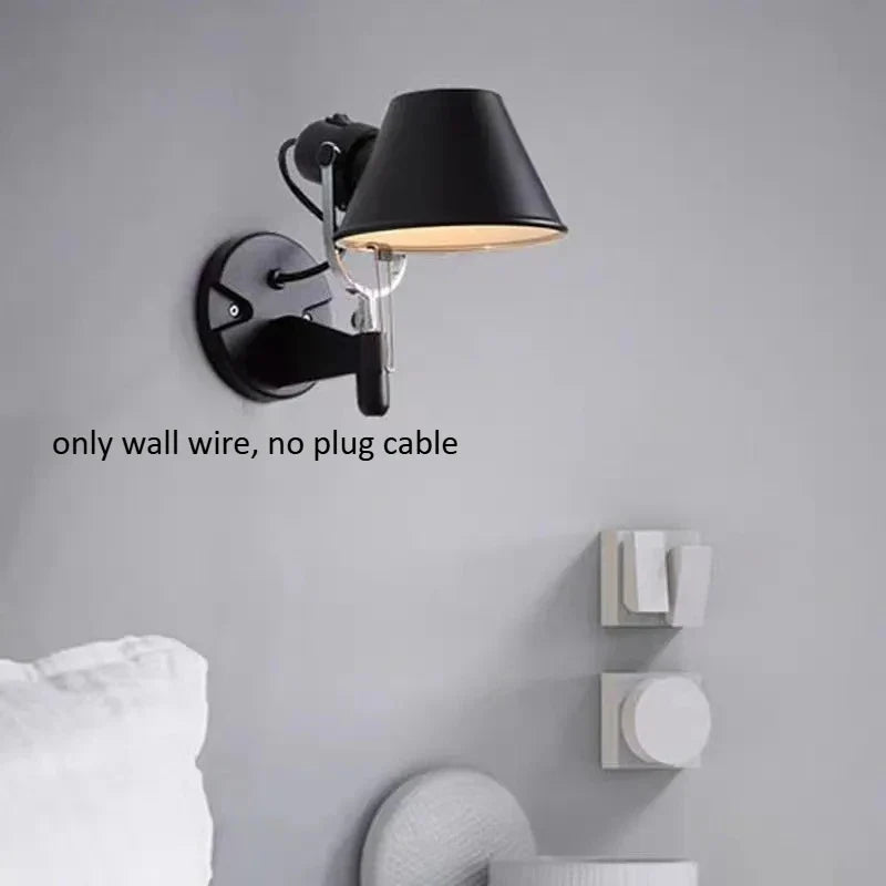 Foldable Swing Arm Wall Sconce, Adjustable Aluminum Design, E27 LED Bulb, Wall-Mount or Table-Clip Indoor Light - product view 6