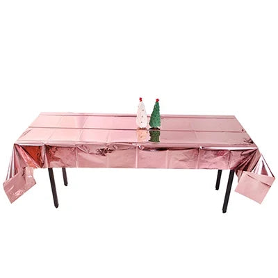 Disposable PVC Tablecloth, Waterproof Rectangular Dining Table Cover for Weddings, Parties and Seasonal Home Décor, 7 Colors - product view 1