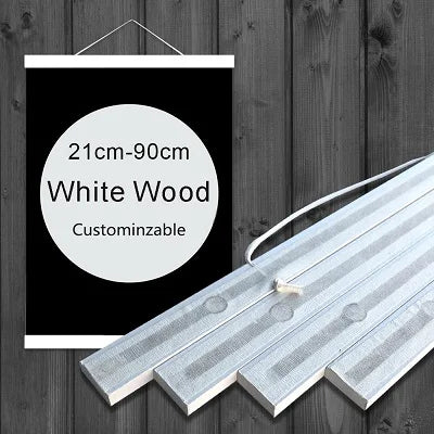 Magnetic Poster Hanger Frame, Wood Rectangle Wall Art Display for Paintings and Prints, 21, 30, 40 or 50 cm - product view 1