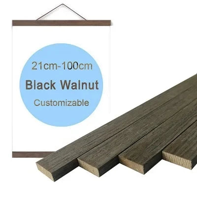 Magnetic Poster Hanger Frame, Wood Rectangle Wall Art Display for Paintings and Prints, 21, 30, 40 or 50 cm - product view 4