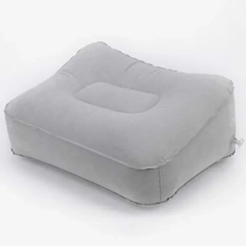 Inflatable Travel Footrest, Adjustable Rectangle Rest Pillow for Airplane, Car and Bus, Solid 100% Polyester Design - product view 1