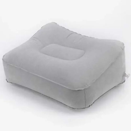 Inflatable Travel Footrest, Adjustable Rectangle Rest Pillow for Airplane, Car and Bus, Solid 100% Polyester Design - product view 1
