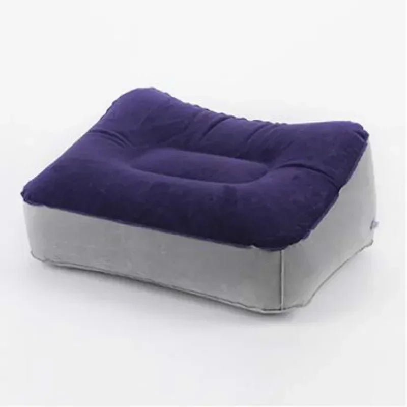 Inflatable Travel Footrest, Adjustable Rectangle Rest Pillow for Airplane, Car and Bus, Solid 100% Polyester Design - product view 5