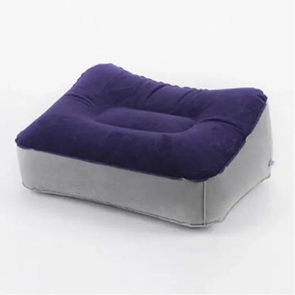 Inflatable Travel Footrest, Adjustable Rectangle Rest Pillow for Airplane, Car and Bus, Solid 100% Polyester Design - product view 5