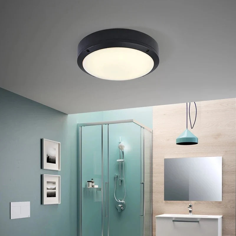 Radar Motion Sensor Outdoor Ceiling Light, LED Flush Mount, AC 90-260V, 6W or 18W, Warm or Cool White for Porch and Bathroom - product view 2