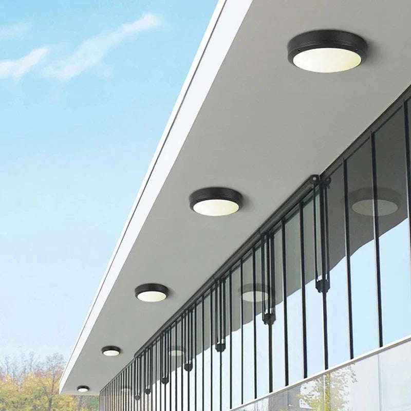 Radar Motion Sensor Outdoor Ceiling Light, LED Flush Mount, AC 90-260V, 6W or 18W, Warm or Cool White for Porch and Bathroom - product view 4
