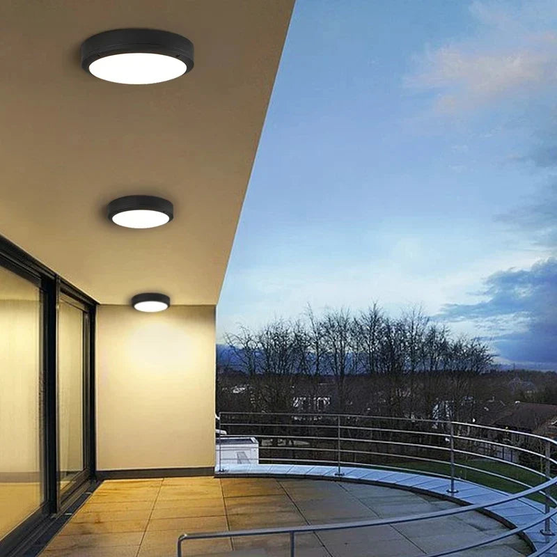 Radar Motion Sensor Outdoor Ceiling Light, LED Flush Mount, AC 90-260V, 6W or 18W, Warm or Cool White for Porch and Bathroom - product view 6