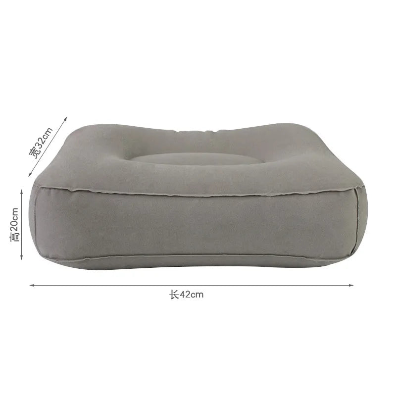 Inflatable Travel Footrest Pillow, Adjustable 1, 2 or 3-Layer Design for Airplane, Train and Car Resting - product view 2