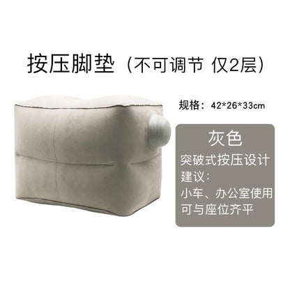 Inflatable Travel Footrest Pillow, Adjustable 1, 2 or 3-Layer Design for Airplane, Train and Car Resting - product view 5