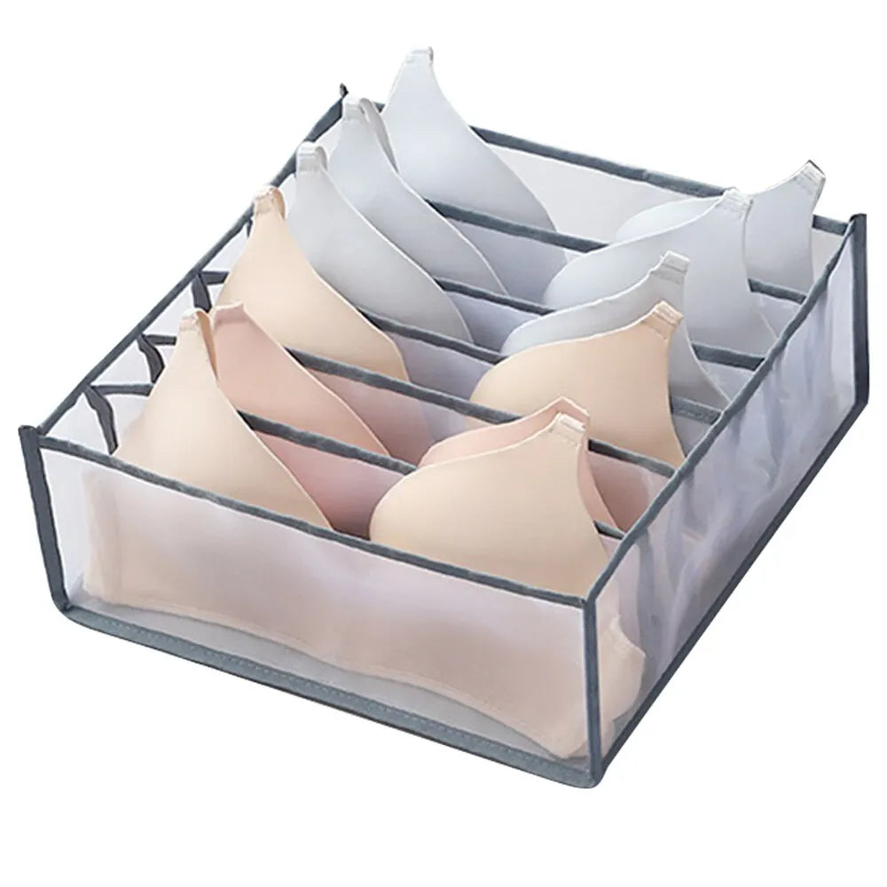 Foldable Clothing Organizer, Nylon Fabric, Reusable Rectangular Drawer Storage Box, 6–30 Grid Options for Socks and Underwear - product view 4