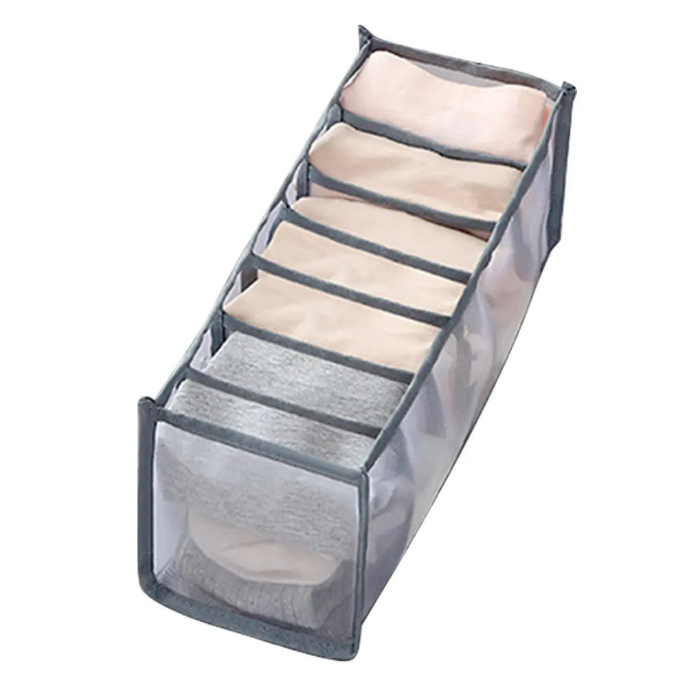 Foldable Clothing Organizer, Nylon Fabric, Reusable Rectangular Drawer Storage Box, 6–30 Grid Options for Socks and Underwear - product view 5