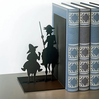 Iron Figure Bookend, Non-Skid Base, 10 x 8.5 x 17 cm Decorative Book Support for Home Office Shelves - product view 4
