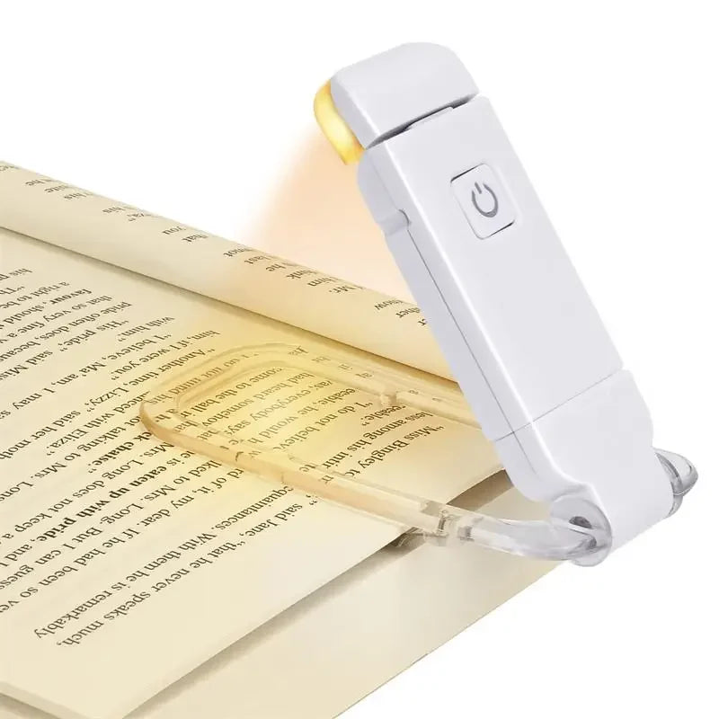 Rechargeable Reading Lamp, Clip-On LED Book Light, 3 Brightness Levels, 3 Color Temperatures, USB Bookmark Design - product view 2