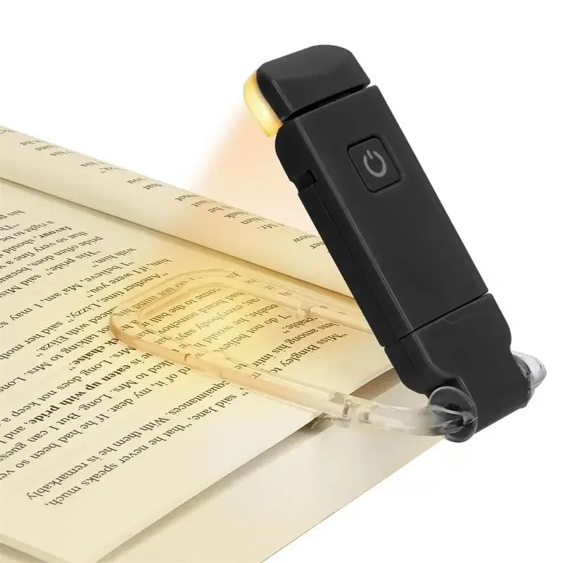 Rechargeable Reading Lamp, Clip-On LED Book Light, 3 Brightness Levels, 3 Color Temperatures, USB Bookmark Design - product view 3