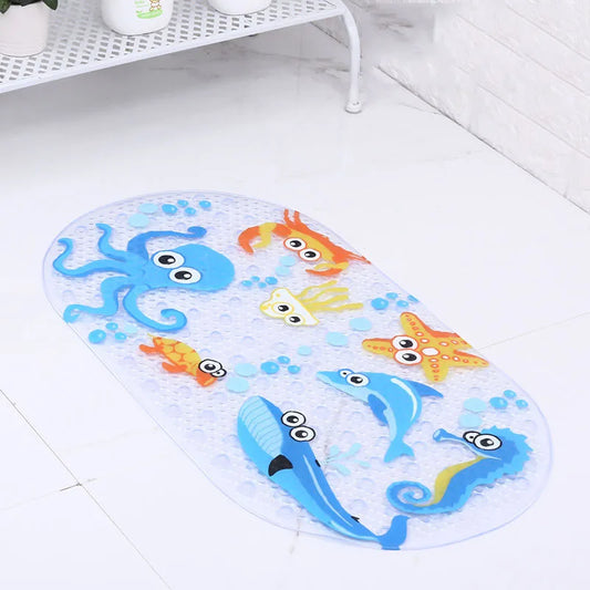 Cartoon PVC Bathroom Mat, Non-Slip Water-Absorbent Soft Floor Rug, 38x70cm Machine-Made Mat for Bathroom - product view 1