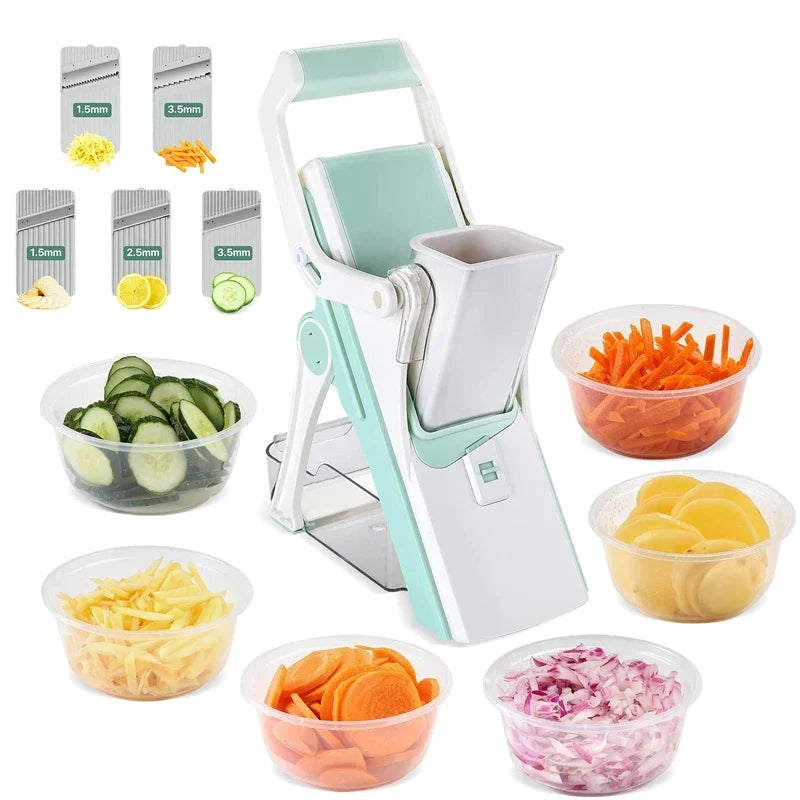 Adjustable Mandoline Slicer, Stainless Steel Vegetable Cutter with Aluminium Alloy Blade for Fruit and Vegetable Prep - product view 2