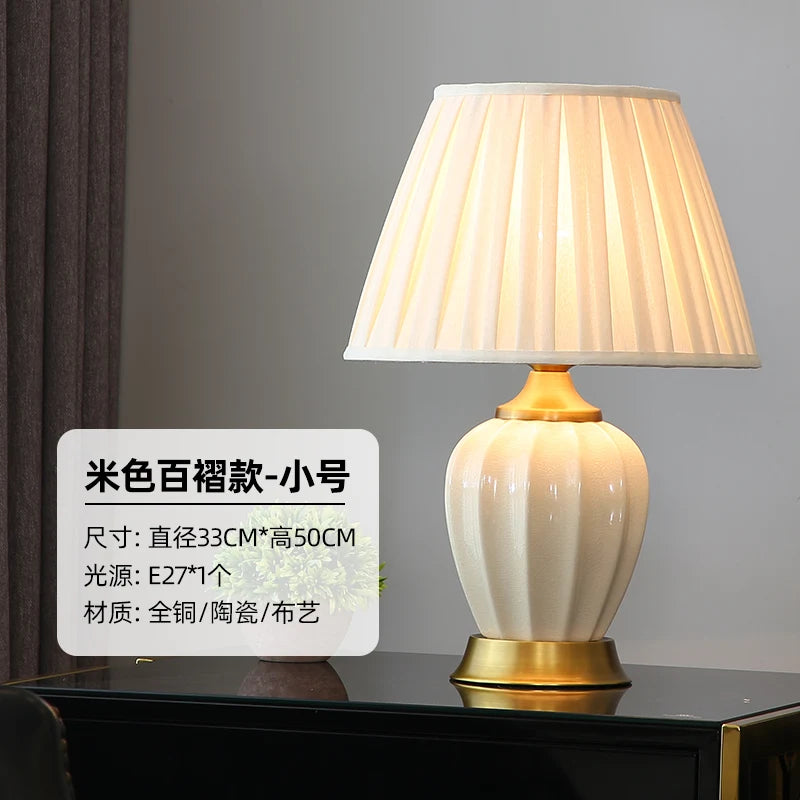 ceramic bedside lamp - product view 2