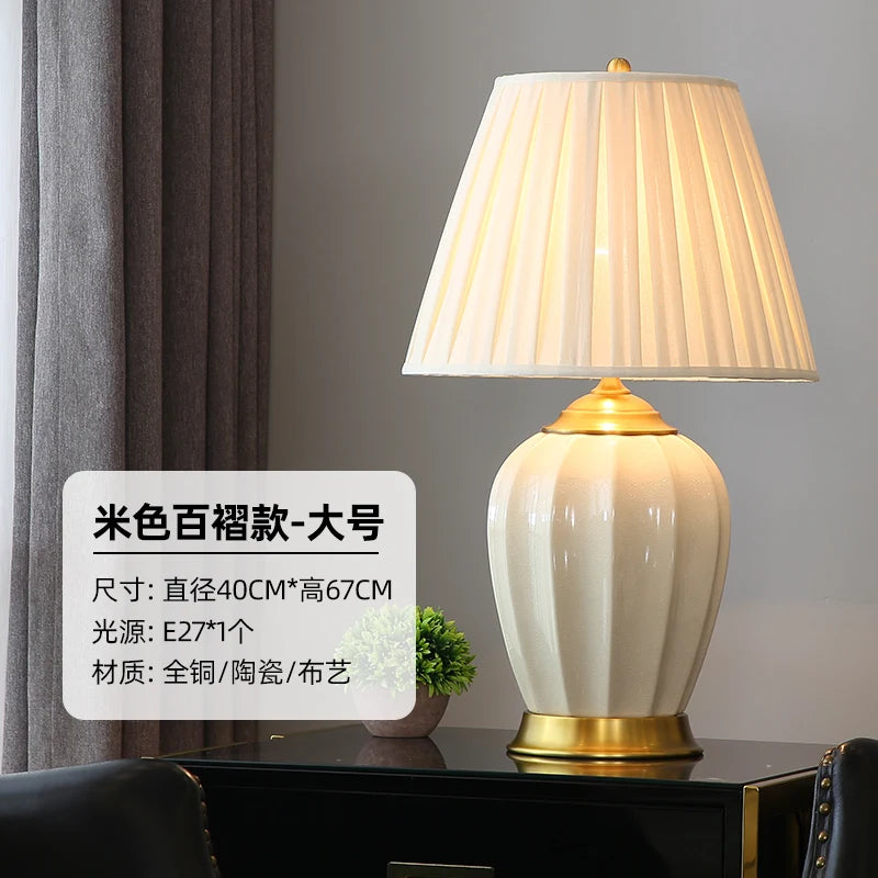 ceramic bedside lamp - product view 5