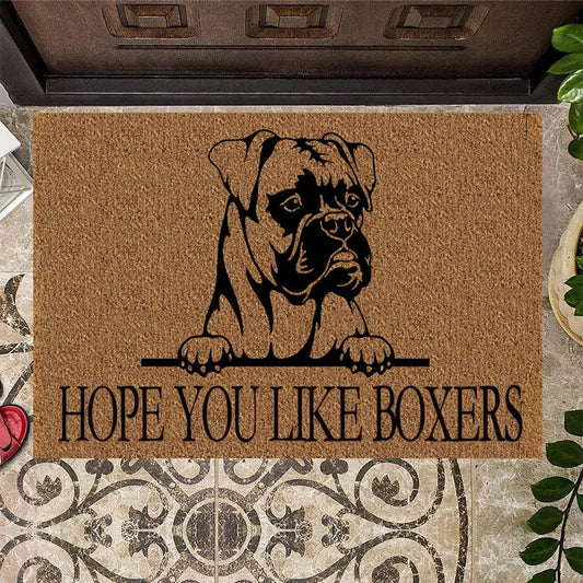 Hope You Like Boxers Rubber Doormat, 4 mm Anti-Slip Cartoon Door Mat for Indoor, Outdoor and Bathroom Entryways - product view 1