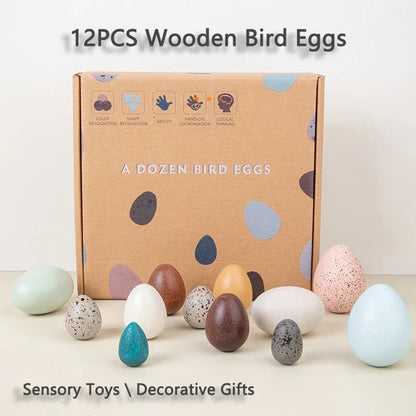 12 Piece Wooden Nest Egg Set, product view 3