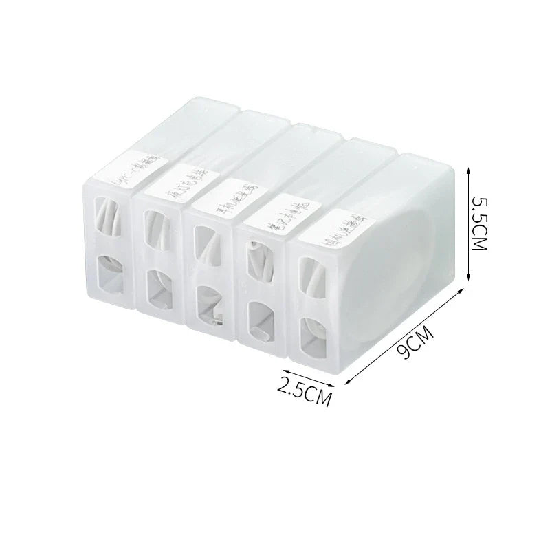 Desktop Cable Storage Box, Glossy Rectangular PP Organizer for Earphone and Electric Wires, Mid, Plus and 5-Box Options - product view 1