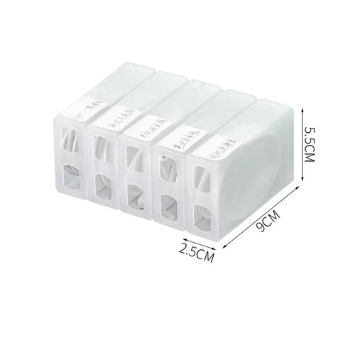 Desktop Cable Storage Box, Glossy Rectangular PP Organizer for Earphone and Electric Wires, Mid, Plus and 5-Box Options - product view 1