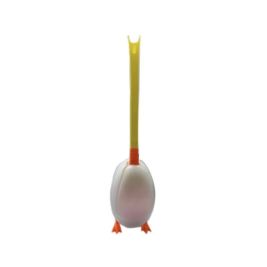 Silicone Toilet Brush Set, Long-Handled Duck Design, Wall-Mounted or Floor-Standing Plastic Bathroom Brush in 4 Colors - product view 1